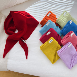<span class=keywords><strong>Sciarpa</strong></span> Corta Morbida e Calda Autunno-Inverno per Donne, Mantelle Decorative, Scialli Triangolari Piccoli in <span class=keywords><strong>Lana</strong></span> Lavorata a Maglia Tinta Unita alla Moda - Product Image 2