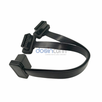 Cable de Extensión OBD2 de 16 Pines a 16 Pines, en Forma de L, Divisor en Y