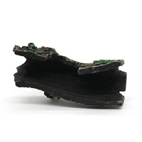 Cachette de reptile cachette d'aquarium dragon barbu lézards simulation cachettes de grotte de roche, ornement de tronc d'arbre creux d'aquarium