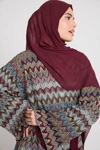 Abaya Islámica Abierta para Mujer, Diseño Personalizado LEDUO, Popular, de Lujo, con Patrón Geométrico - Product Image 2