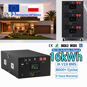 EU Stock48V 51.2V 16kWh 8000+ Cycles Stackable Lifepo4 Energy Storage Heating Function Optional base with casters for ESS Akku - Product Image 1
