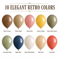 Ballons en latex vintage de 10 pouces, ballons rétro, vente en gros, globos, ballons pour la décoration de fêtes et de mariages