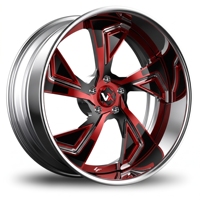Jantes forgées en deux parties VX, couleur bicolore, chrome PVD