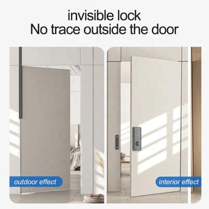 Cerradura Indisible RFID expuesta sin cerradura Cerradura de puerta de entrada sin llave Pestillo recto Puerta abatible Cerraduras inteligentes Tuya de dientes azules - Product Image 3