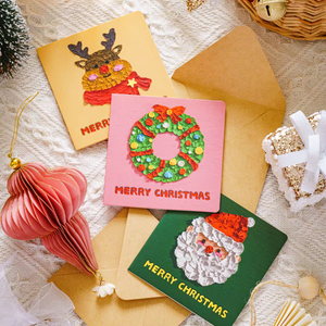 Collines de Noël personnalisé imprimé 3D <span class=keywords><strong>Pop</strong></span>-<span class=keywords><strong>up</strong></span> Kraft Souvenir Duplex conseil carton cartes de voeux pour le jour de Noël merci 3D - Product Image 4