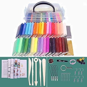 LISI Kit d'<span class=keywords><strong>argile</strong></span> de <span class=keywords><strong>cuisson</strong></span> au <span class=keywords><strong>four</strong></span> en polymère 32 couleurs non toxique avec outils de sculpture Assortiment de fournitures d'art pour enfants - Product Image 1