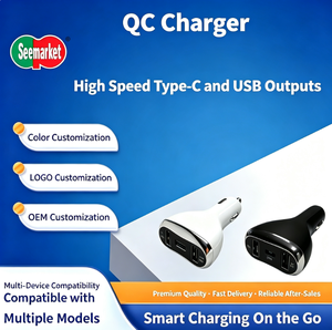 Chargeur de voiture rapide 65W, double USB-A type-C, chargeur de téléphone pour voiture, charge rapide QC3.0 PD, prise allume-cigare, adaptateur d'alimentation pour voiture - Product Image 3