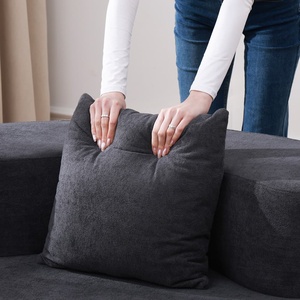 Sofá Cama Modular Moderno Cuadrado de 46'' de <span class=keywords><strong>Ancho</strong></span> con Tela de Pana, Asiento Profundo Extra Grande para Dormitorio, Dos Almohadas Suaves - Product Image 3