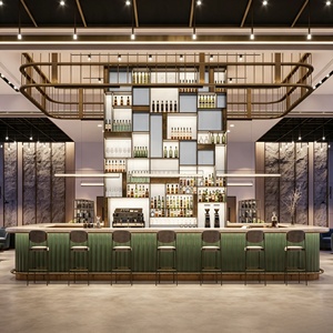 ร้านอาหารตกแต่งภายในแบบครบวงจร โชว์เฟอร์นิเจอร์ ออกแบบตกแต่งภายใน จัดแสดงสินค้าเชิงพาณิชย์ เคาน์เตอร์บาร์ ตกแต่งร้านค้า ปรับปรุงร้าน - Product Image 2
