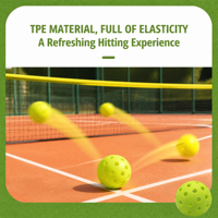 Pickleball Ekipmanları İç Mekan Pickleball Topları 26 Delikli TPE Yumuşak Sessiz Kenarsız Dikişsiz 74mm 23g