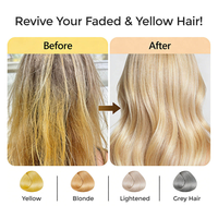 Masque capillaire violet neutralisant les tons jaunes et les reflets brassy dans les cheveux blonds, masque capillaire violet bio sans sulfate anti-jaunissement.