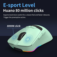 Pantalla Mostrar Software de ratón inalámbrico recargable 1Khz PC Accesorios para juegos 2,4G Triple Modos Ratón para juegos