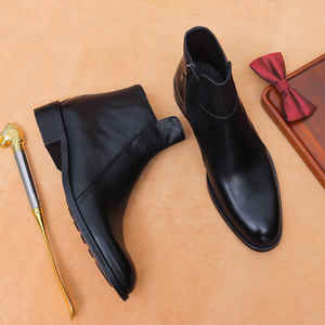 Nouvelles Bottes Classiques de Designer pour Hommes en Cuir Véritable Automne-Hiver 2025 – Confortables, Imperméables, Antidérapantes, à Enfiler, pour le Travail - Product Image 2