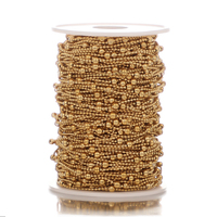 Chaîne à billes en acier inoxydable de 1,5 mm avec clip de 4 mm pour la fabrication de bracelets et colliers DIY