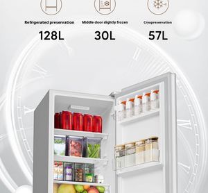 Refrigerador de Tres Puertas CN Mijia 215L, Color Plateado Platino, 50.5cm de Ancho, 3ra Eficiencia Energética, Enfriamiento Directo, Bajo Nivel de Ruido - Product Image 3