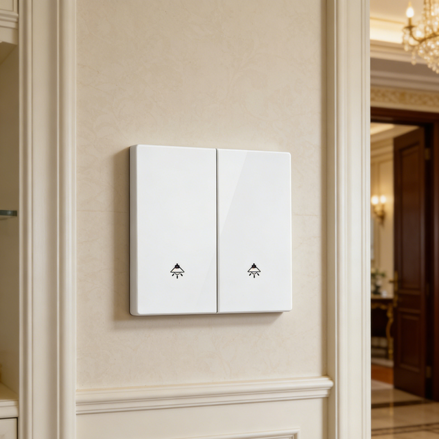 EU Hotel Gang 2 Way Card Key Compatible Light Switch