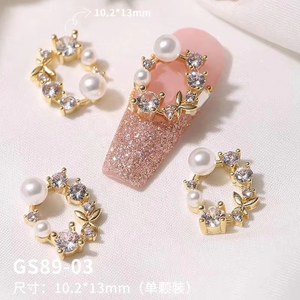 Paso Sico <span class=keywords><strong>2022</strong></span> Venta al por mayor de lujo: Diseño de dijes de circonita y aleación 3D con mariposas, lazos, perlas y flores para decoración de <span class=keywords><strong>uñas</strong></span> DIY - Product Image 2