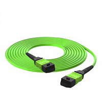 Câble Trunk MPO Fibre OM5 Multimode 12 Fibres 3mm Type B 50/125 MPO Femelle À Femelle LSZH Vert Lime