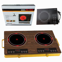 Plaque de Cuisson à Induction 3500W Professionnelle, Table de Cuisson Vitrocéramique Infrarouge Multifonctionnelle, Brûleur Numérique pour Usage Domestique