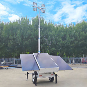 Nuovo arrivo torre di illuminazione solare di 360 gradi di rotazione Mobile 4*100W LED 9M altezza torre di illuminazione con il prezzo di fabbrica - Product Image 1