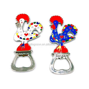 Fábrica personalizada tradicional regalo de la <span class=keywords><strong>suerte</strong></span> Gallo portugués esmalte magnético <span class=keywords><strong>Portugal</strong></span> recuerdos Galo Cock cerveza abrebotellas - Product Image 1