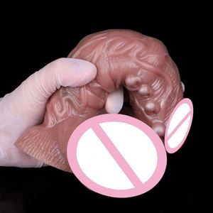 SXXY Dildo Realista Curvo de Silicona con Textura y Eyaculación, con Ventosa y Tacto de Piel, Juguetes Sexuales Anales para Mujeres - Product Image 4
