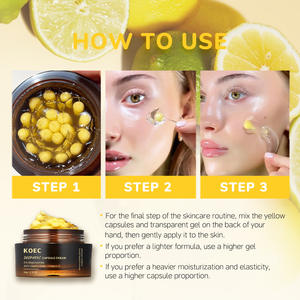 Crème hydratante <span class=keywords><strong>pour</strong></span> le visage à la vitamine C en capsules KOEC, crème <span class=keywords><strong>pour</strong></span> le visage hydratante, crème en capsules VC profonde, 50g - Product Image 4