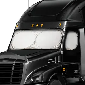 Semi Truck Sun Shade Windshield Side Windows 240T UV Protective Sunshade Maximum Coverage Block UV Heat Rays