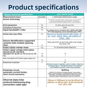 Amplificador de Señal HBM Weight BM40/BM40PB/BM40IE/RM4220/AE301/AE101, Precisión de 0.01, 10~30VDC, HBM Weight BM40 - Product Image 4