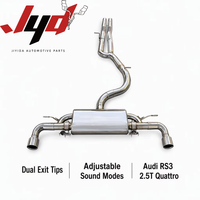 Tuyau d'échappement JYD Catback pour Audi RS3 2.5T 2017-2023, acier inoxydable 304, silencieux de course à haut débit avec système Valvetronic