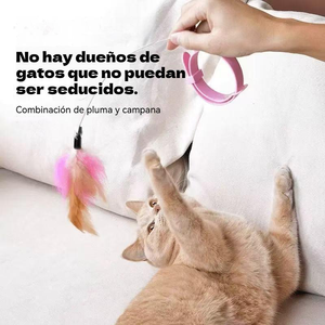 Jouet pour chat Pluma & Campana avec plumes naturelles et clochette, bâton léger et flexible pour jouer en intérieur - Product Image 3