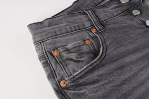Jeans Neri Strappati da <span class=keywords><strong>Uomo</strong></span>, Design Distressed, Vestibilità Regolare, Casual, Invernali, Lavati, per Motociclisti - Product Image 5