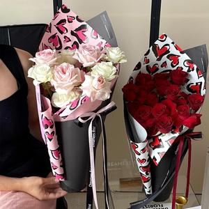 Leopard Print Flower Wrapping <strong>Paper</strong> for Valentine's Day Waterproof Flower Wrapping <strong>Paper</strong> for Bouquets and Flower Shops - Product Image 5