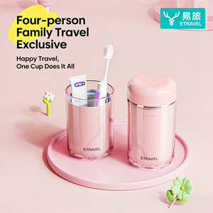 Juego de Cepillo de Dientes Plegable de Viaje Más Vendido con Cepillo de Dientes de Cerdas Suaves y Pasta Dental en el Interior, Puede Usarse como Vaso para <span class=keywords><strong>Enjuague</strong></span> <span class=keywords><strong>Bucal</strong></span> - Product Image 2