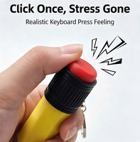 Mainan Penghilang Stres Mini Pencil Clicker Gantungan Kunci Fidget Ornamen Lucu Hadiah Pengurang Stres