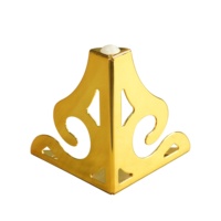 WINSTAR 1,5mm Dekorative Sofa-Accessoires 5-Zoll Couchtisch-Füße Goldene Metall-Möbelbeine mit Gummi