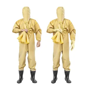Factory Supply Yellow Rubber Rain Fishing Chest Waders
