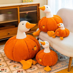 Simpatico Peluche a Forma di Oca, Cuscino Decorativo a Forma di Zucca, Peluche a Forma di Anatra, Regalo Divertente per Matrimoni - Product Image 3