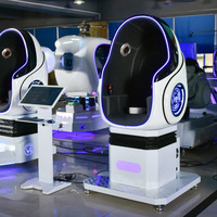 Machine de jeu VR 9D populaire en métal et fibre de verre pour intérieur, avec 200 jeux, simulateur de cinéma VR monoplace pour aéroport