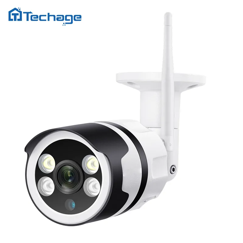 Techage wireless cameras cctv security video outdoor waterproof 3mp wifi camera with SD card slot