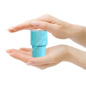 Vaso de chupito mini de doble pared de 2 oz con tapa y pajita, para sublimación por transferencia térmica, mantiene frío o caliente - Product Image 1