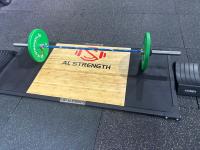 Plataforma de Halterofilia de Goma y Madera, Plataforma de Levantamiento de Pesas Recubierta, Equipo de Fitness, Plataforma de Suelo de Goma para Gimnasio Comercial