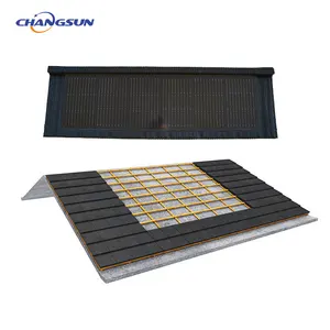 Ubin atap tenaga surya 100% tahan air, listrik tenaga surya gratis Live Off Grid Modular BIPV atap rumah tenaga surya