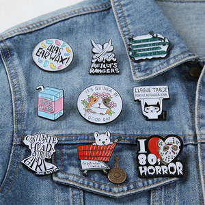 Bulk OEM Metal Enamel Badges Creative Gothic Cartoon Enamel <b>Pins</b> Anti-rust Plated Lapel Brooch Festival Promotion Gifts - Product Image 5