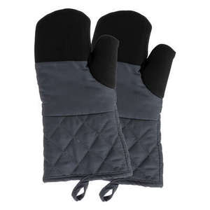 LOT DE 2 GANTS DE CUISINE NOIRS - Product Image 1