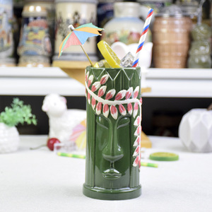 Taza de café Tiki de cerámica única personalizada hecha a mano al por mayor, vasos de cóctel, taza Tiki de cerámica 3D hawaiana creativa - Product Image 6