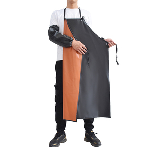 Tablier unisexe surdimensionné en PVC épais, imperméable et résistant à l'huile, aux taches, aux acides et aux alcalis, pour travaux aquatiques et usage quotidien - Product Image 1