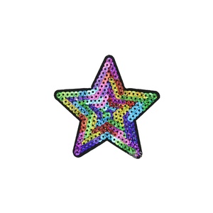 <span class=keywords><strong>Pas</strong></span> <span class=keywords><strong>cher</strong></span> Coloré Faible MOQ Coeur Amour Or Argent Étoile Paillettes Patches Personnalisé 3D Paillettes Appliques pour Vêtements Chapeau Sac - Product Image 2