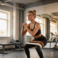 Ensemble de bandes de résistance en tissu à 3 niveaux (20lbs, 40lbs, 60lbs) antidérapantes pour les hanches, les fessiers et les jambes, pour l'entraînement, les squats profonds, le yoga et le fitness