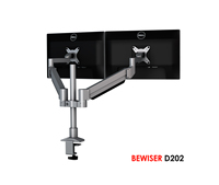 BEWISER D202 — support de moniteur lcd double pliable, réglable, pour ordinateur, bras